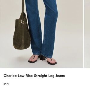 Reformation Dark Blue Straight Leg Jeans